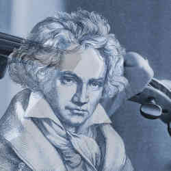 Ludwig van Beethoven, German pianist and composer. 