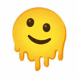 The melting face emoji.