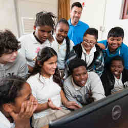 A computer class at Northwoods Middle School, North Charleston, SC.