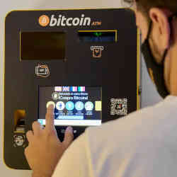 Using a BitCoin ATM.