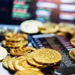 Bitcoins scattered across computers being used for trading