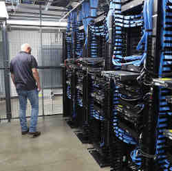 A lone IT person supporting a data center. 