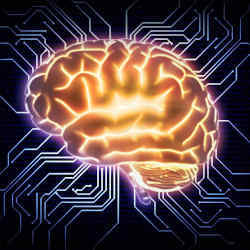 Artist's impression of a brain-inspired chip.