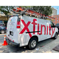 A Comcast service van.