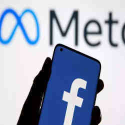 Facebook on a smartphone handset. 