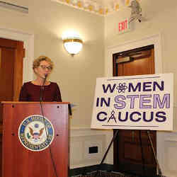 Rep. Chrissy Houlahan helps to launch the bipartisan Women in STEM Caucus.