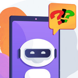 smartphone chatbot, illustration