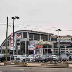 An auto dealership.