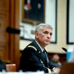 Gen. Paul M. Nakasone, the head of U.S. Cyber Command and director of the National Security Agency.