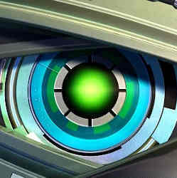 Illustration of a robot eye.