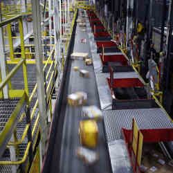 DHL's increasingly automated shipping line. 