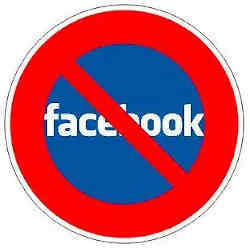 A no Facebook symbol.