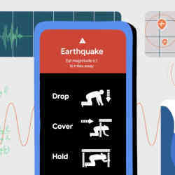 The app notifies users of impending earthquakes.