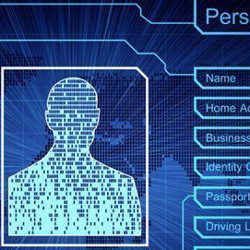 employee image and personal data, illustration