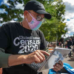 A 2020 Census worker.