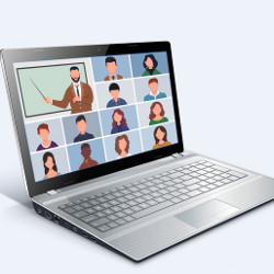 online classroom, illustration