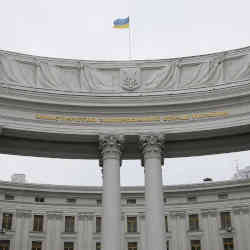 The Ukrainian Ministry of Foreign Affairs in Kyiv. 