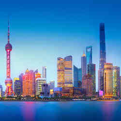 Part of the skyline of Shanghai.