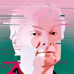 Illustration of philosopher David Chalmers.