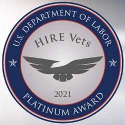 U.S. Department of Labor HIRE Vets Platinum Medallion Award