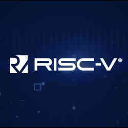 Logo of RISC-V International. 