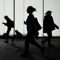 persons walking in corridor