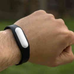 A wrist-worn contact tracing sensor. 