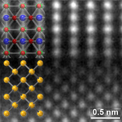 scanning TEM of the interface between germanium and LSZTO 