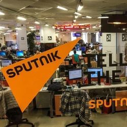 News headquarters of Russian state-owned Sputnik news.