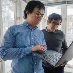 Xiaobo Guo, left, and Soroush Vosoughi, from Dartmouth College.