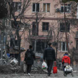 Downtown Mariupol.