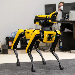 Boston Dynamics robot at Brown University dance studio 