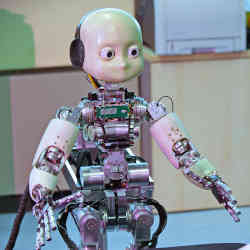 An early version of the iCub robot. 