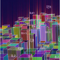 numbered blocks on 3D data graph