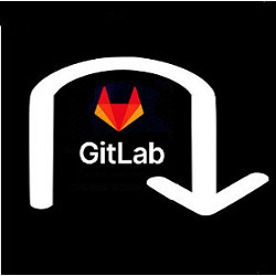 GitLab icon and U-turn arrow