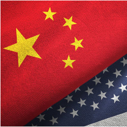 flags of China and the United States