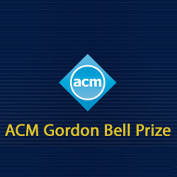 ACM logo with text stating 'ACM Gordon Bell Prize' 