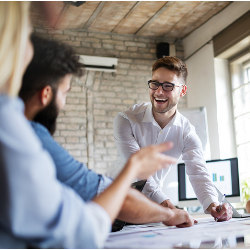 business people collaborating in a workplace