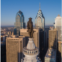 statue of William Penn atop Philadelphia City Hall