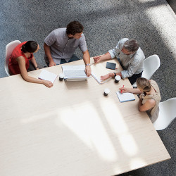 business meeting at a conference table