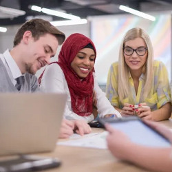 young workers at a business meeting