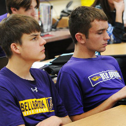 Students in a AP Computer Science class at Bellbrook High School