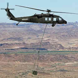 A Black Hawk helicopter flying autonomously.