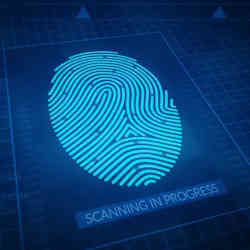 Fingerprint scanning.