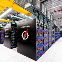 The Frontier supercomputer.