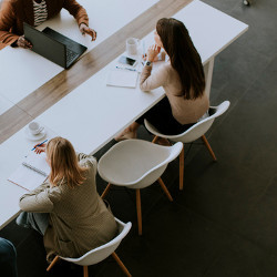 empty chair at business meeting