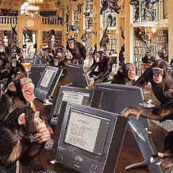 A room of typing monkeys. 