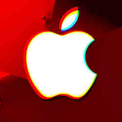 The Apple logo.