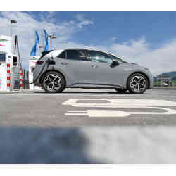 A Volkswagen ID.3 electric car chargingat an Ionity station near Rosenheim, Germany.