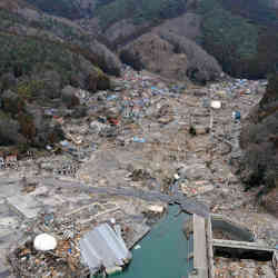 Some of the devastation wreaked by the 2011 tsunami in northeastern Japan.